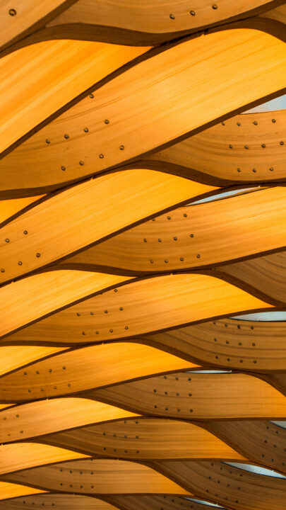 Orange,Abstract,Architecture,Patterns,Of,A,Wooden,Pavilion