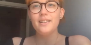 Image of Alannah explaining her experience studying a master's in English Literature.