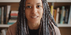 creative writing student talks to camera about the course